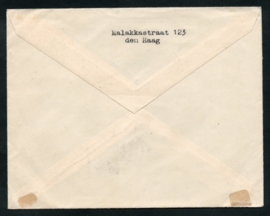 Cover met Willibrordus zegels 1939 van `s GRAVENHAGE naar Zuid-Afrika. Eerste dag afstempeling.