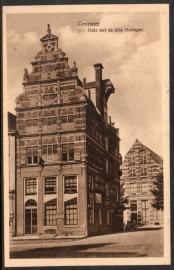 DEVENTER, Huis met de drie Haringen. Gelopen kaart.