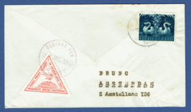 Raketpost 1945. Gestart per 20 juli 1945. Bruno.  Amsterdam.