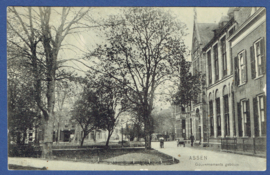 ASSEN, Gouvernements gebouw, Gelopen kaart.