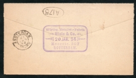 Postblad G 1 met kleinrondstempel ROTTERDAM naar AMSTERDAM.