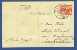 SANTPOORT, Ruïne van Brederode. Gelopen kaart.