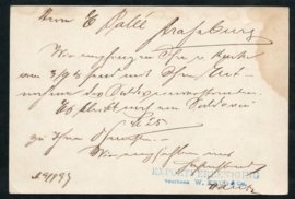 G - Briefkaart met kleinrondstempel AMSTERDAM-ZUTPHEN naar Duitsland.
