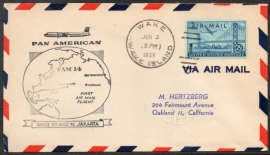 FIRST AIR MAIL FLIGHT WAKE ISLAND TO DJAKARTA. 3 JUNI 1959.