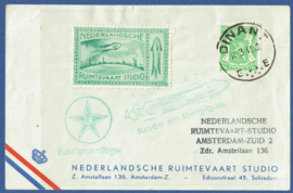 Raketpost 1946. Verstuurd van België naar Amsterdam. Raketprovoflugo.