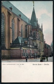 ZWOLLE, Groote Kerk. Ongelopen kaart.