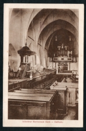 DALFSEN, Interieur Hervormde Kerk. Gelopen kaart.