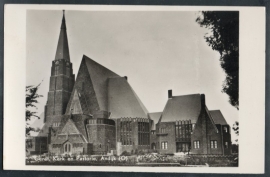 ANDIJK, Geref. Kerk en Pastorie. Gelopen kaart.