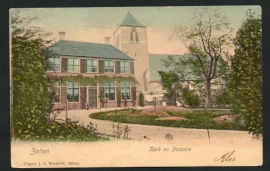 ZETTEN, Kerk en Pastorie. Gelopen kaart.