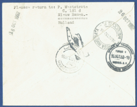 Eerste K.L.M. voorbereidingsvlucht AMSTERDAM MONTERREY MEXICO CITY 14 october 1952.