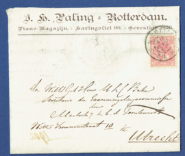 Firma vouwbrief ROTTERDAM 1902 van ROTTERDAM naar UTRECHT.