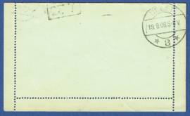 Postblad G 4 met bijfrankering met langebalkstempel St. OEDENRODE naar DELFT.
