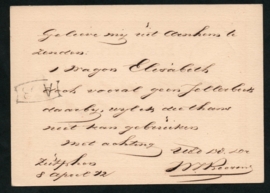 G - Briefkaart met 2-letterstempel ZUTPHEN naar ARNHEM.