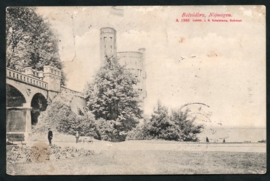 Briefkaart gestuurd naar GRONINGEN en doorgestuurd naar Infanterie in ASSEN. Op Ansichtkaart NIJMEGEN, Belvedere.