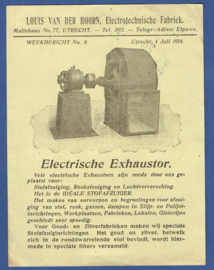 Firma briefkaart UTRECHT 1914 met langebalkstempel UTRECHT naar Joure. Geïllustreerd.