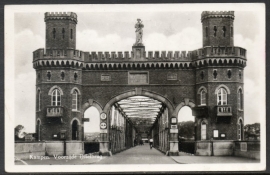 KAMPEN, Voorzijde IJsselbrug. Gelopen kaart.