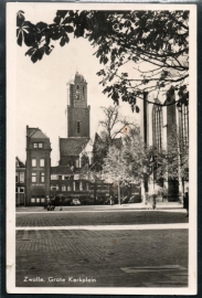 ZWOLLE, Grote Kerkplein. Gelopen kaart.