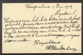 G - Briefkaart met langebalkstempel KAMPEN naar Deventer.