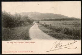 AAGTDORP / SCHOORL. De weg van Aagtdorp naar Schoorl. Gelopen kaart.