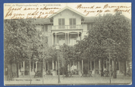 WAGENINGEN, Hotel de Wageningsche berg, Gelopen kaart.