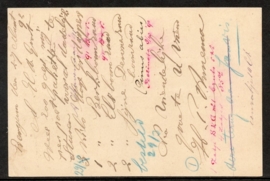 G - Briefkaart met kleinrondstempel BERGUM naar ENKHUIZEN