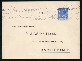 Roltanding 48 op cover met automaatstempel AMSTERDAM C.S. Lokaal verzonden.