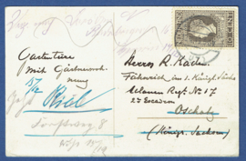 Jubileum 1913 op ansichtkaart van ZEIST naar Sachsen, Duitsland.