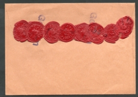 Dienst, Ministerie van Defensie. Geheim cover met lak verzegeld. 15 October 1985.