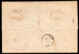 Puntstempel 95 en 2-letterstempel SCHIEDAM op briefomslag naar VLAARDINGEN.