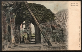 SANTPOORT, Ruïne van Brederode. Gelopen kaart.