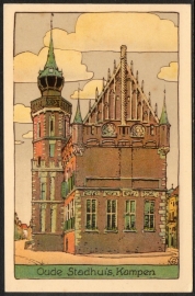 KAMPEN, Oude Stadhuis. Ongelopen kaart.