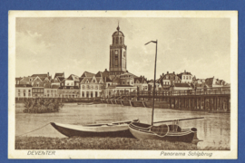 DEVENTER, Panorama Schipbrug. Gelopen kaart.