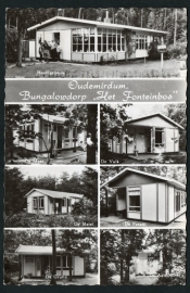 OUDEMIRDUM, Bungalowdorp Het Fonteinbos. Gelopen kaart.