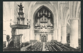 BOLSWARD, Orgel en Preekstoel  Martinikerk. Ongelopen kaart.