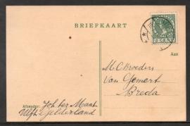 Briefkaart met langebalkstempel ULFT naar Breda.