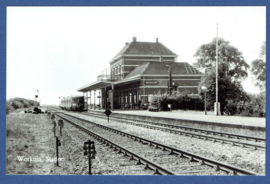 WORKUM, Station. Ongelopen kaart.