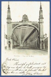 ROTTERDAM, Brug over de Maas. Gelopen kaart.