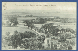 ZANDVOORT 2. Martinstempel aankomst op ansichtkaart Bergen en Schoorl.