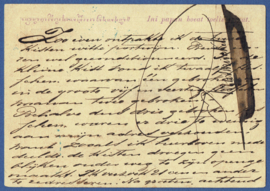G - Briefkaart 1880 met VELDPOSTK.  ATJEH. Puntstempel 66 naar Samarang.