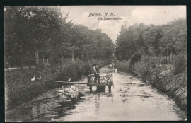 BERGEN, N.H. De Zwemvijver. Gelopen kaart.