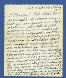 Postblad G 14 met langebalkstempel OOSTERBEEK naar UTRECHT.