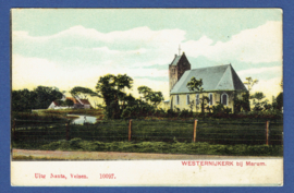 WESTERNIJKERK bij Marum, Ongelopen kaart.