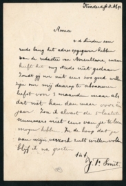 G - Briefkaart met kleinrondstempel KINDERDIJK naar ALBLASSERDAM.