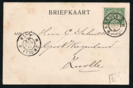 ZWOLLE, Provinciale Overijsselsche en Zwolsche Courant. Poort van Cleve. Gelopen kaart.