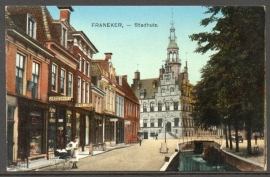 FRANEKER, Stadhuis. Ongelopen kaart.