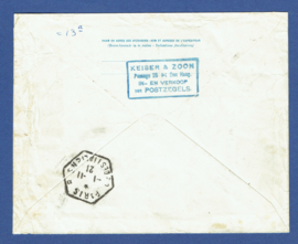 Luchtpost met jubileum 1913 en kortebalkstempel 's GRAVENHAGE naar Parijs op cover G 19a.