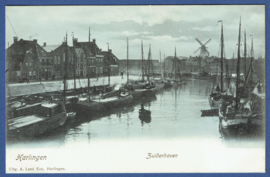 HARLINGEN, Zuiderhaven. Ongelopen kaart.