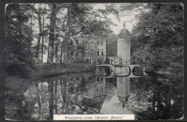 RUURLO. Waterpartij achter `t Kasteel Ruurlo. Gelopen kaart.