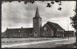 ENSCHEDE, Vredeskerk. Gelopen kaart.