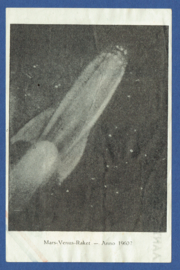 Raketpost 1945. Aangetekend AMSTERDAM SCHELDESTRAAT . NEDERLANDSCHE RUIMTEVAART STUDIO.